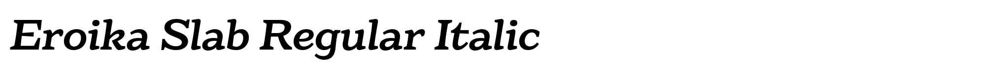 Eroika Slab Regular Italic image
